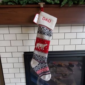 Embroidered "DAD" Pottery Barn Stocking